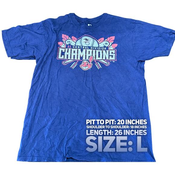 Vintage Tees - MLB Cleveland Indians 2016 AL Central Playoffs Graphic Tee*SZ L - Picture 3 of 5